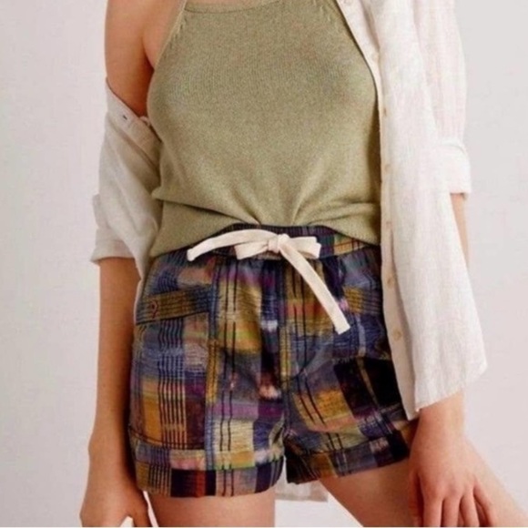 Anthropologie patchwork shorts NEW medium cotton tie dye southwestern - Picture 2 of 12